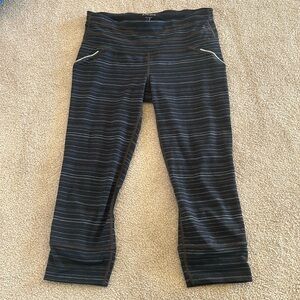 Lululemon athletica striped capri leggings